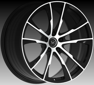 Double 5-Spoke 1 PC, qora mashina yuzli soxta g'ildiraklar