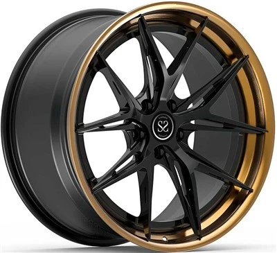 19X8,5 va 19x9,5 Maxsus 3-Kompyuter jantlar Benz uchun jilolangan bronza va atlas qora