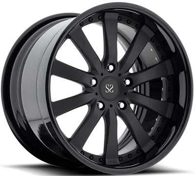 Range Rover uchun yaltiroq qora moslashtirilgan qotishma jantlar 22 / 22 dyuym 2- parcha zarb qilingan qotishma jantlar 6x139.7