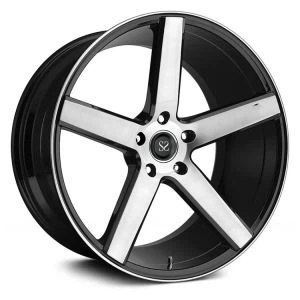 Qora ishlov berilgan yuz 5 teshikli soxta g'ildirak 5x114,3 Custom 19 20 va Ferrari 488 uchun 21 dyuym