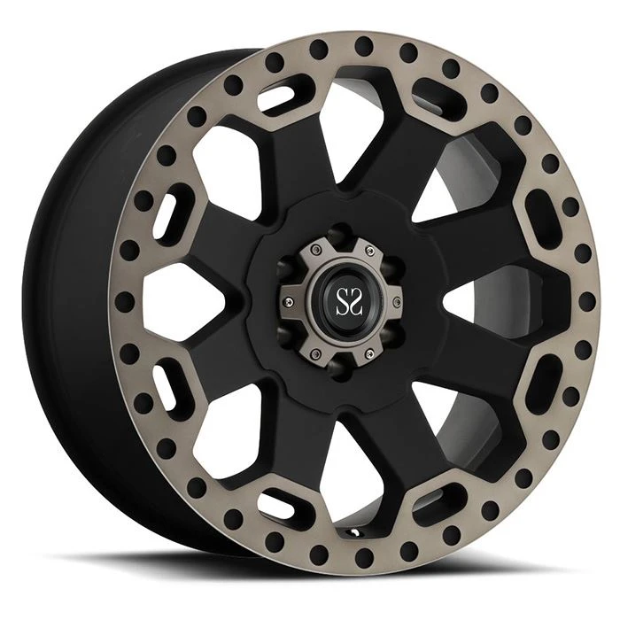 5X139.7 6X139.7 8X{9}}X165.1 va manfiy ET OFFSET -44 -76 -101 bilan Wrangler 22 23 24 dyuymli maxsus 4 X 4 yoʻltanlamas yuk mashinasi gʻildiragi uchun