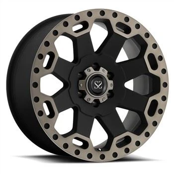 5X139.7 6X139.7 8X{9}}X165.1 va manfiy ET OFFSET -44 -76 -101 bilan Wrangler 22 23 24 dyuymli maxsus 4 X 4 yoʻltanlamas yuk mashinasi gʻildiragi uchun