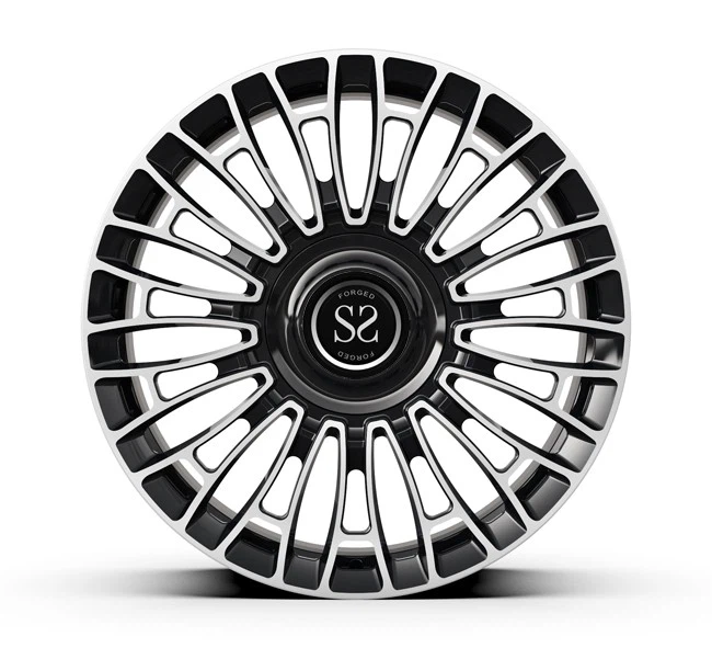 Staggered 20x8.5 20x9.5 Gloss Black Machined Face Monoblock Forged Mercedes Benz S Class Car Wheels Rims